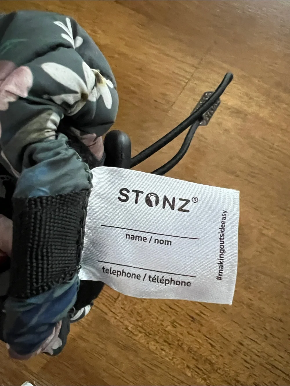 Stonz Kids Floral Puffer Snow Boots - Grey with Pink Flowers